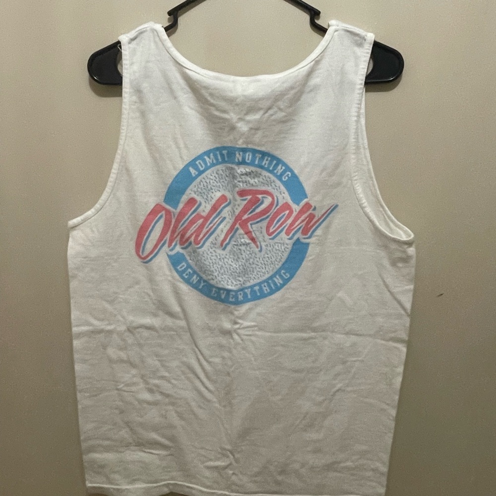 Old Row White Tank Top